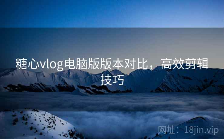 糖心vlog电脑版版本对比，高效剪辑技巧